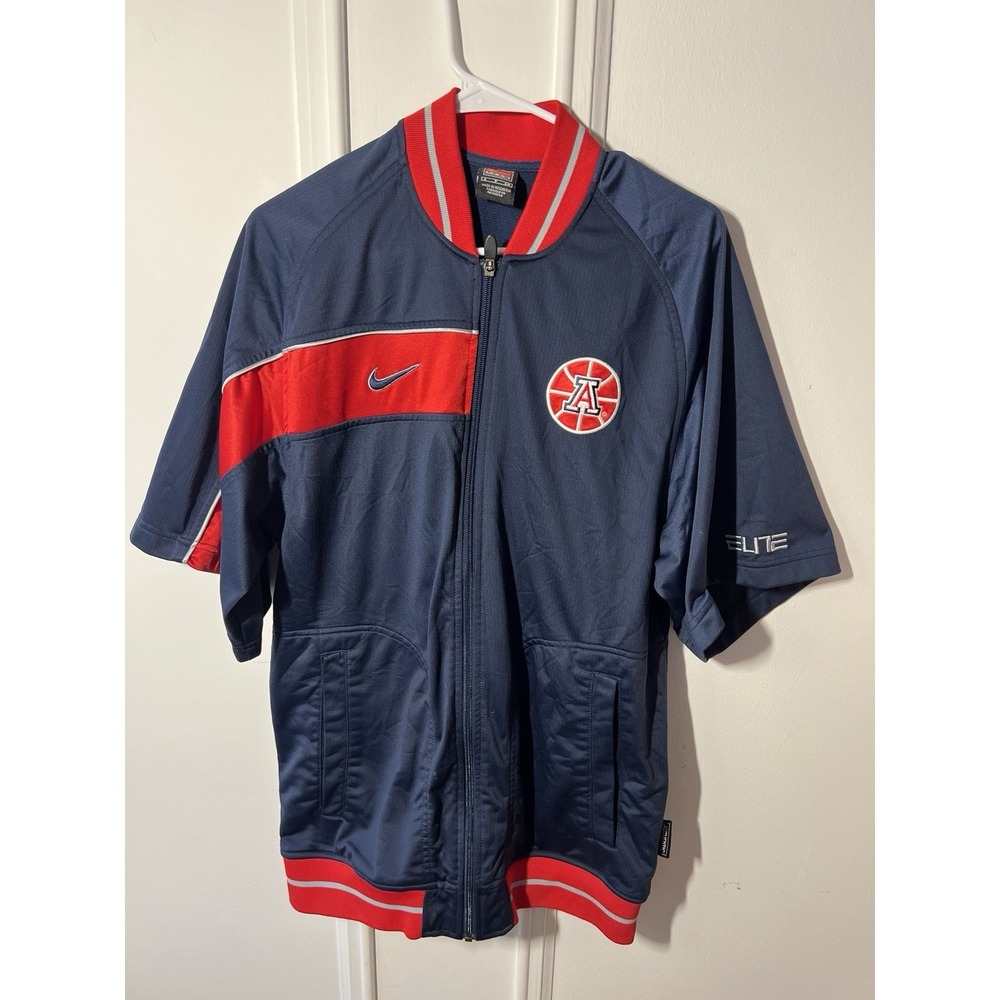 Vintage Nike Arizona Wildcats Elite Full Zip Jacket Mens M Navy Red NCAA